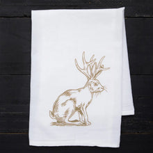 Load image into Gallery viewer, Colie Boutique Item! Counter Couture Jackalope Flour Sack Tea Towel