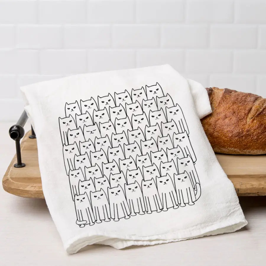 Colie Boutique Item! Counter Couture Cat Flour Sack Tea Towel