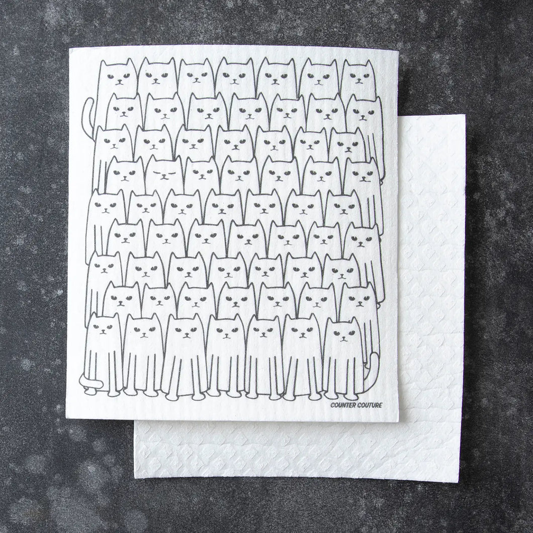 Colie Boutique Item!  Counter Couture Cat Swedish Dishcloth - Sponge Cloth